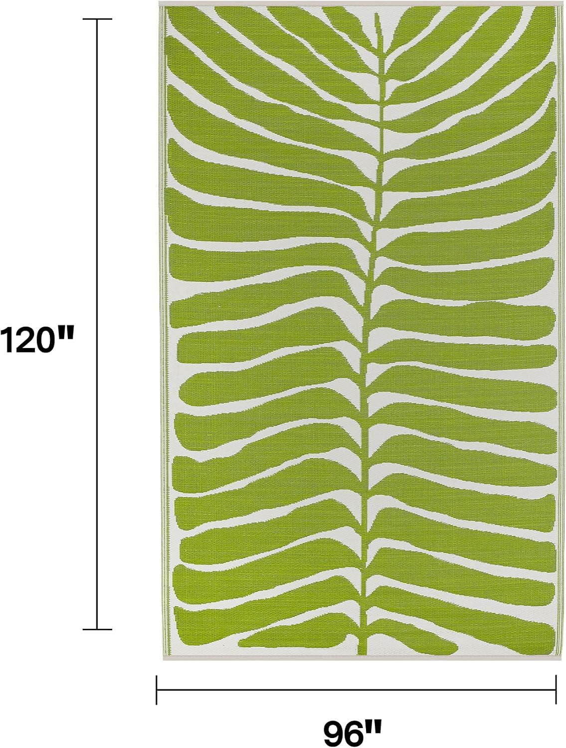 Fab Habitat Outdoor Rug - Waterproof, Fade Resistant, Crease-Free - Premium Recycled Plastic - Geo Tribal - Porch, Deck, Balcony, Mudroom