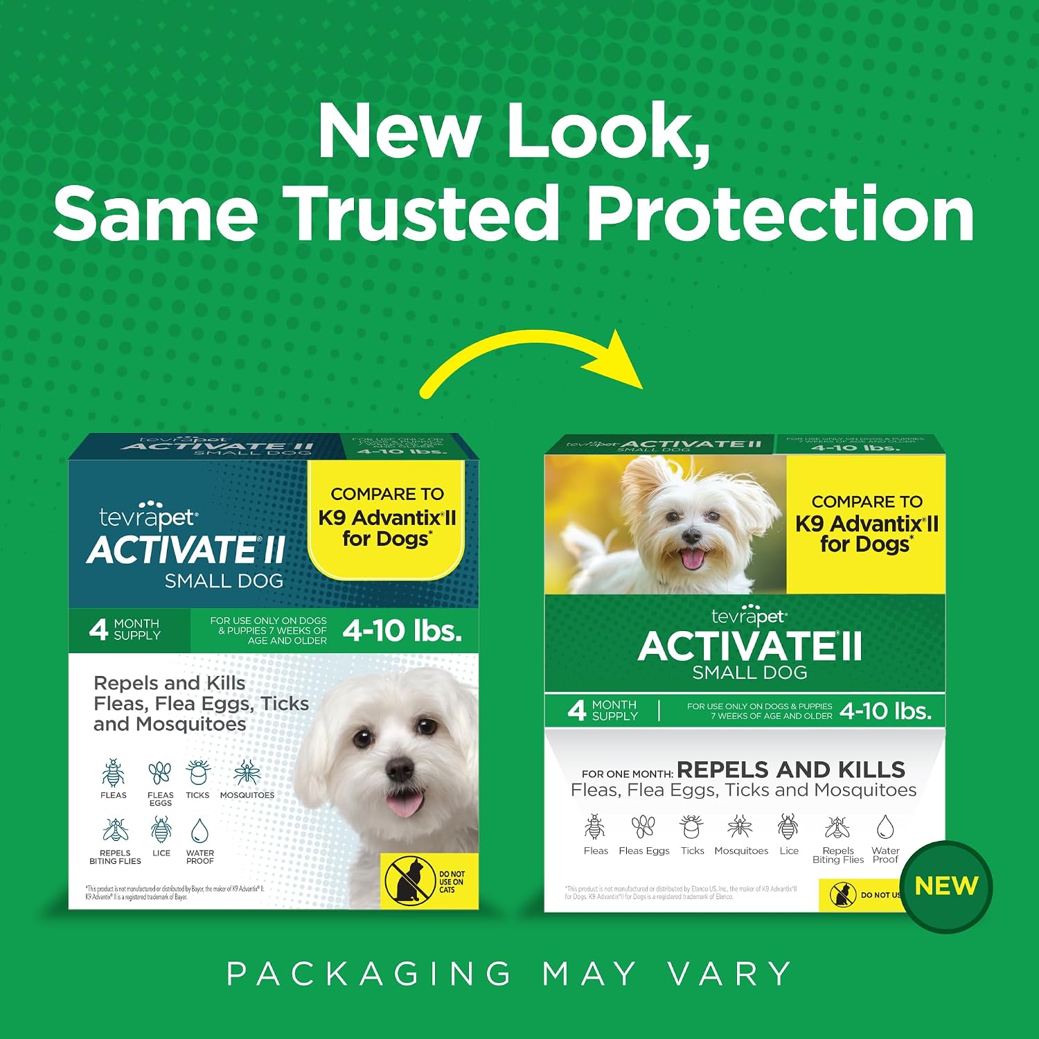 TevraPet Activate II Flea and Tick Prevention for Dogs, Large Dogs 21-55 lbs, Topical Drops, 4 Month Flea and Tick Treatment