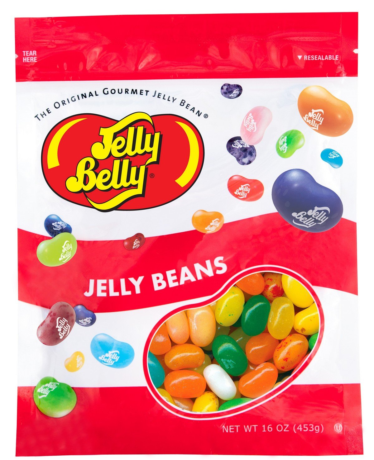 Jelly Belly Sunkist Citrus Mix Assorted Jelly Beans - 1 Pound (16 Ounces) Resealable Bag - Genuine, Official, Straight from the Source