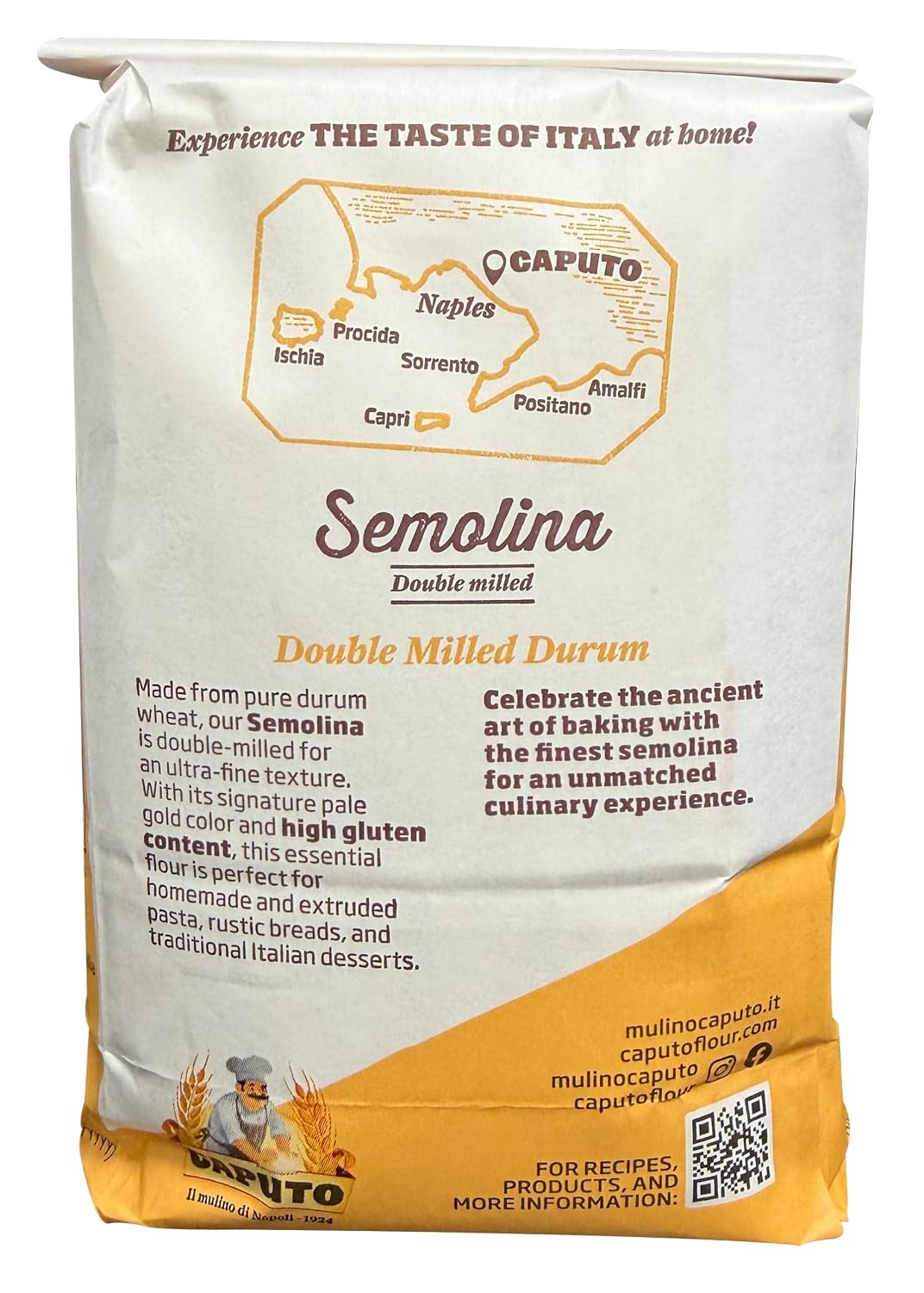 Antimo Caputo Semolina Wheat Flour 2.2 LB (Pack of 6) Bulk - Italian Durum Semola Di Grano - All Natural Dough for Fresh Pasta