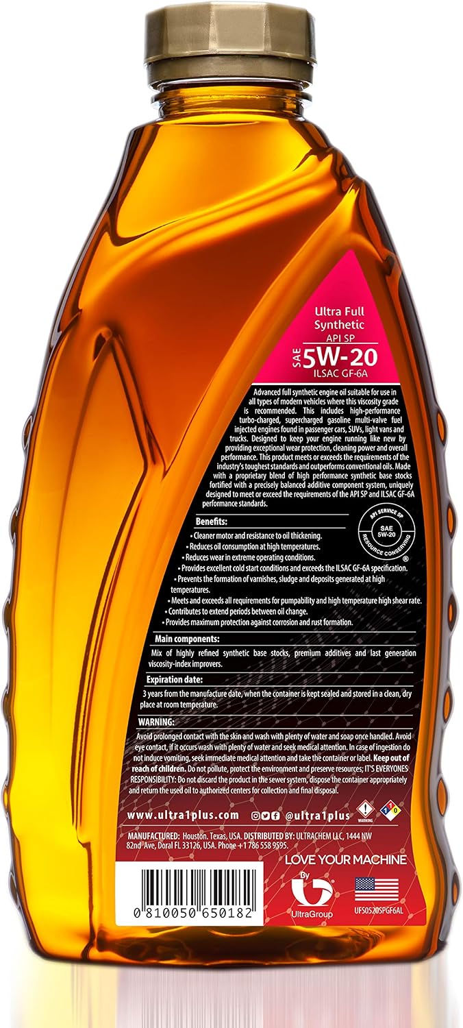 SAE 5W-30 Full Synthetic Motor Oil API SP ILSAC GF-6A 1 Gallon