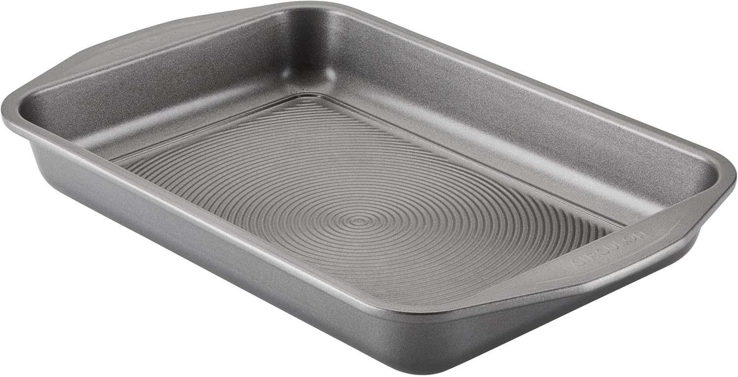 Circulon 51133 total Nonstick Baking Pan/ Nonstick Cake Pan, Rectangle - 9" x 13", Gray