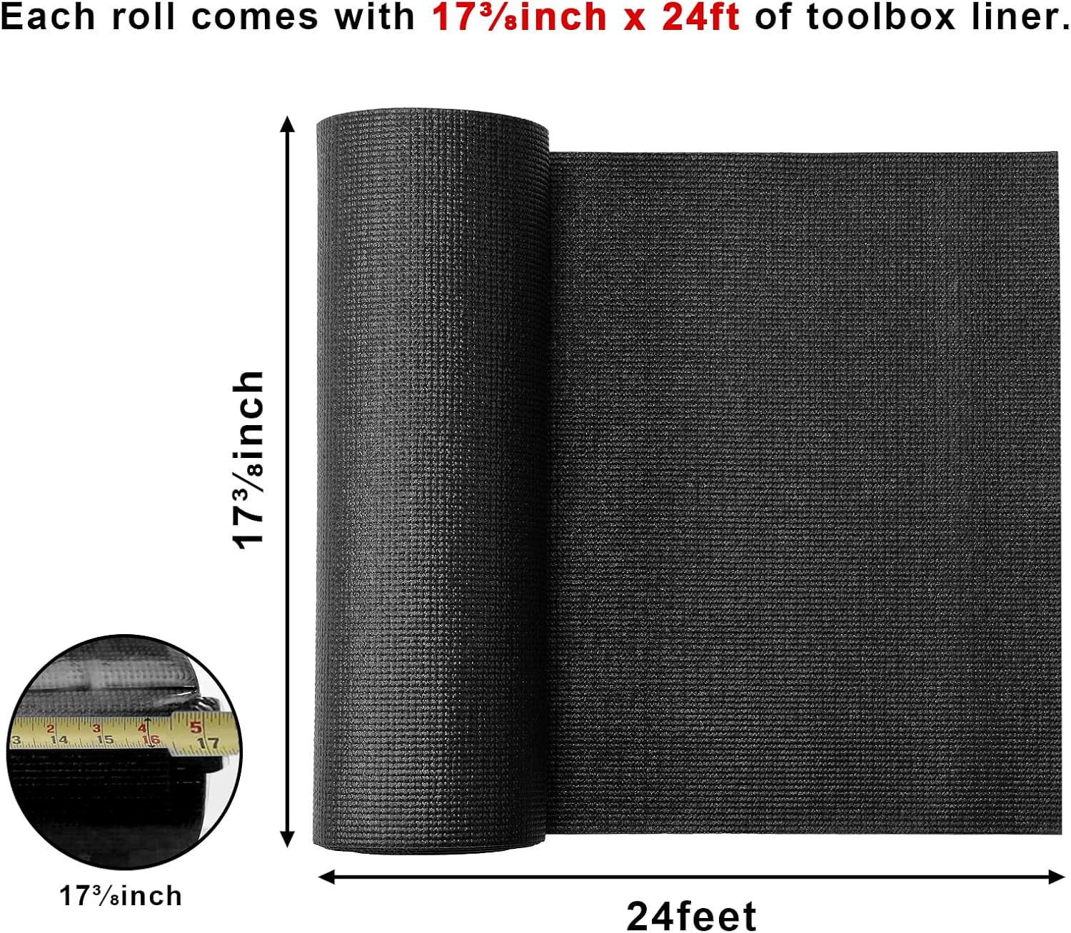 CASOMAN Professional Tool Box Liner and Drawer Liner 18 inch x 24 feet