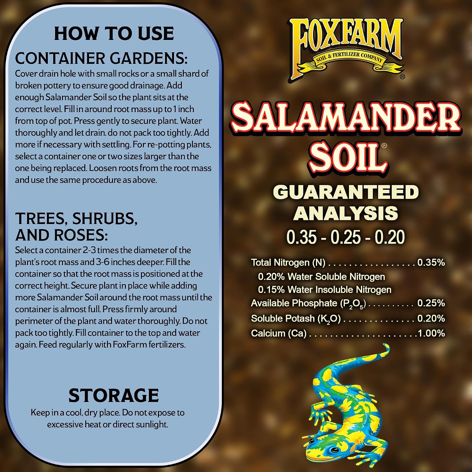 FoxFarm Salamander Soil Potting Mix, 1.5cu ft - Watering Holding Properties, Made for Plants and Cuttings
