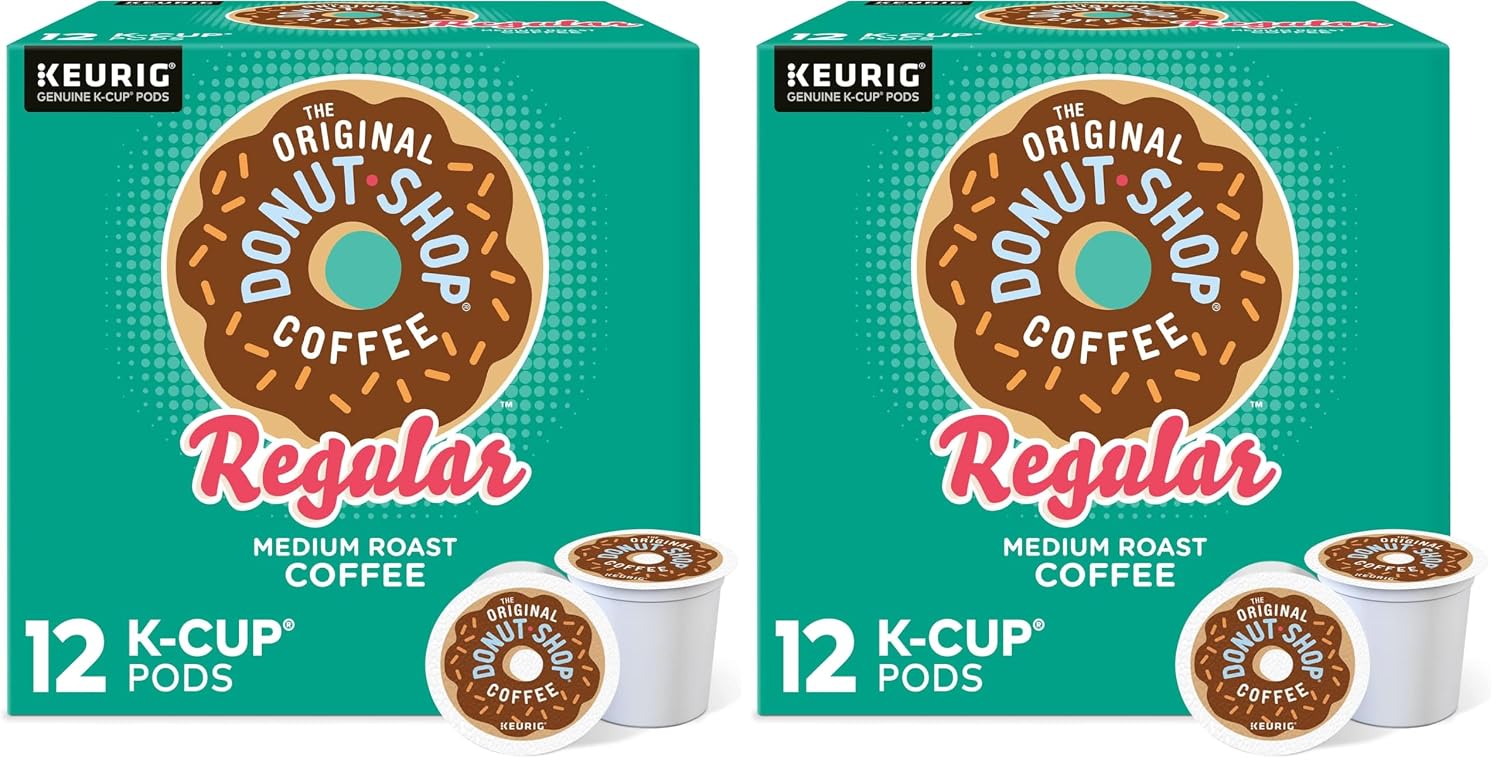 The Original Donut Shop Regular Keurig Single-Serve K-Cup Pods, Medium Roast Coffee, 12 Count