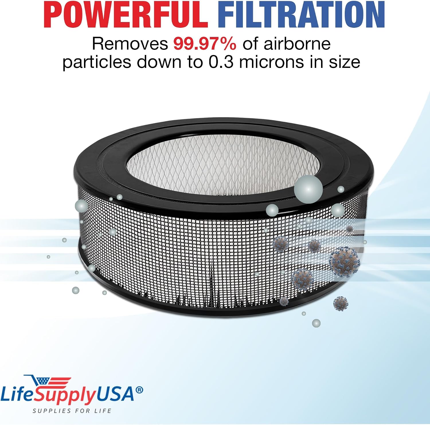 62500 True HEPA Filter Replacement Compatible with Sears Kenmore 83236, 83256 Air Purifier by LifeSupplyUSA