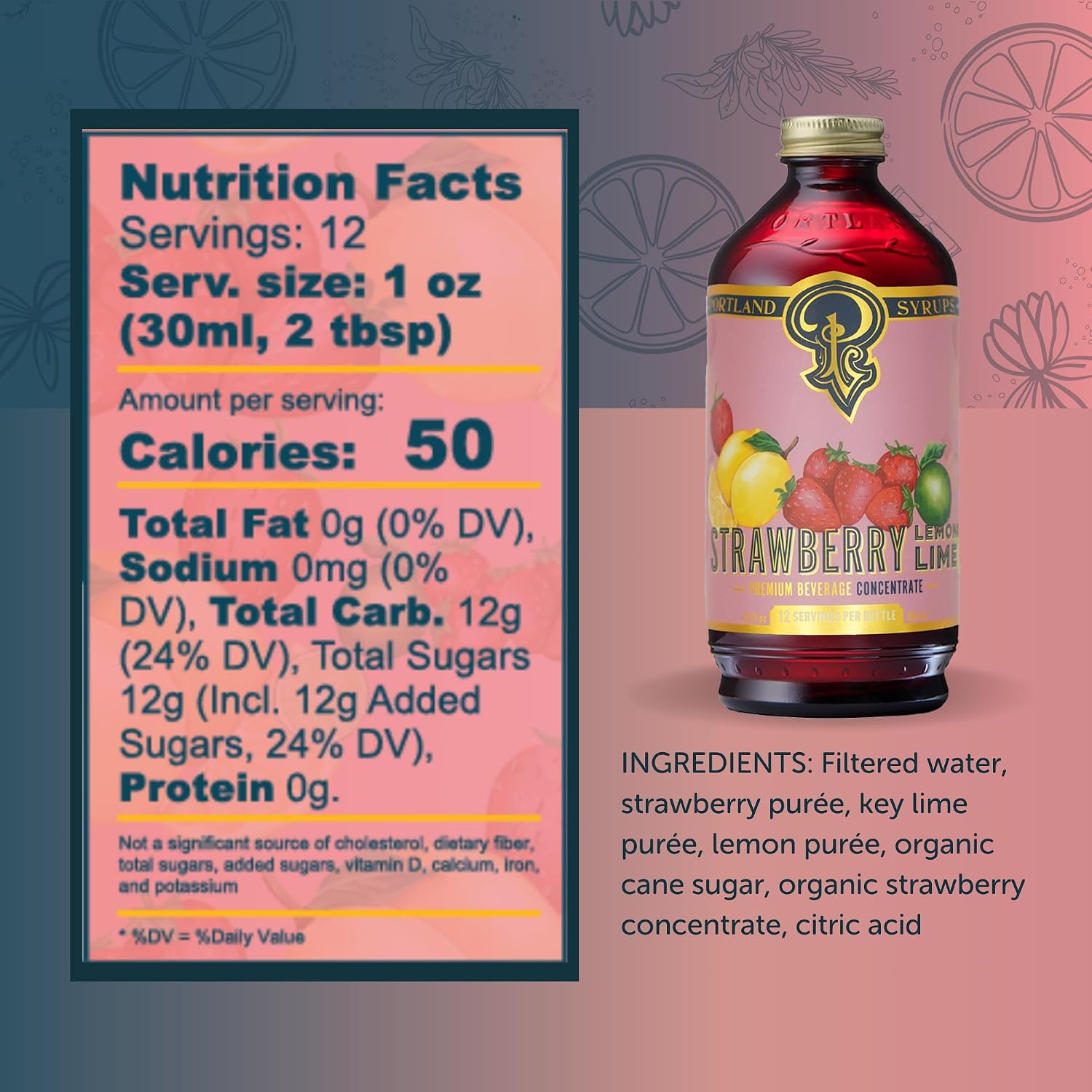 Portland Syrups Marionberry Syrup for Cocktails, 12 oz, 12 Servings