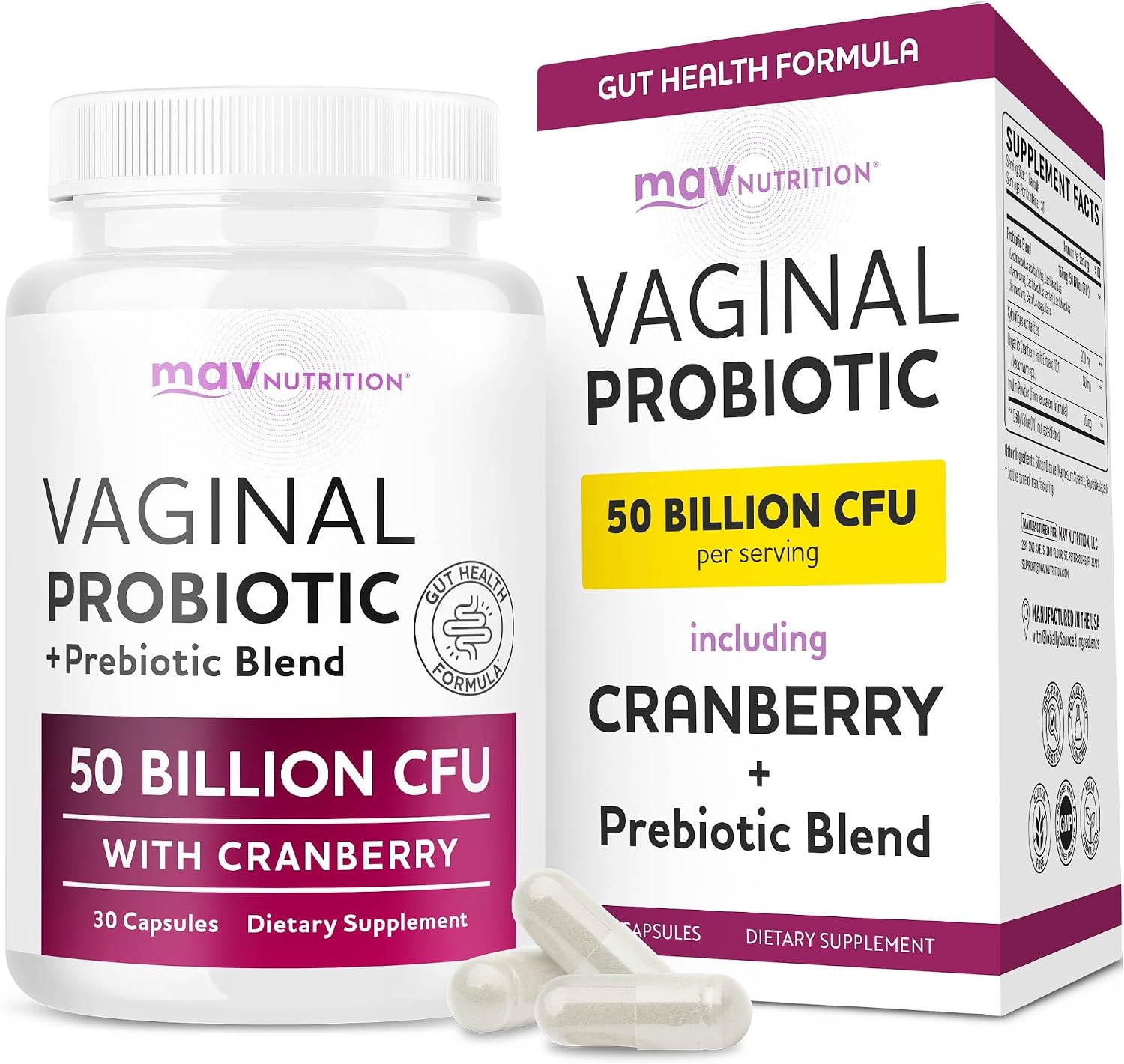Prebiotics and Probiotics, 50 Billion CFU, 16 Probiotic Strains & Inulin | With Prebiotic Fiber, Delayed Release Capsules, Gut Health Support, Prebiotics and Probiotics for Women & Men, 60 Capsules