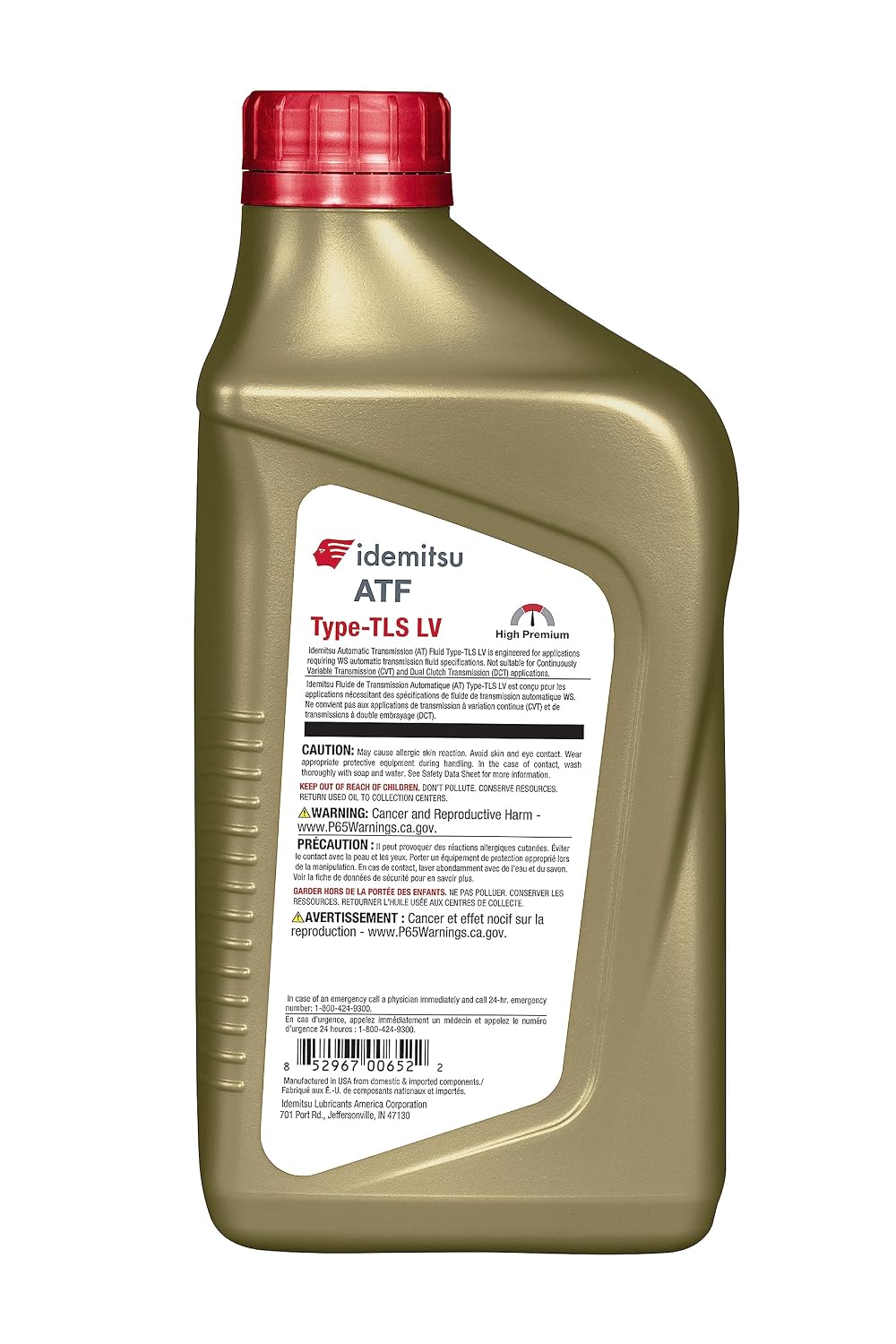 Idemitsu ATF Type TLS-LV (WS) Automatic Transmission Fluid for Toyota/Lexus/Scion - 1 Quart