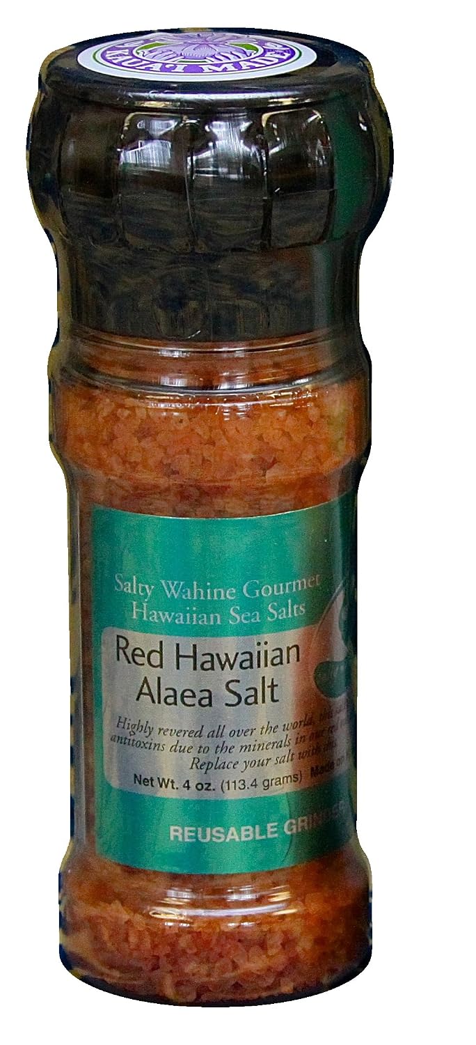 Salty Wahine Gourmet Hawaiian Sea Salts, Hawaiian Sea Salt and Rainbow Peppercorns, 4 Ounce