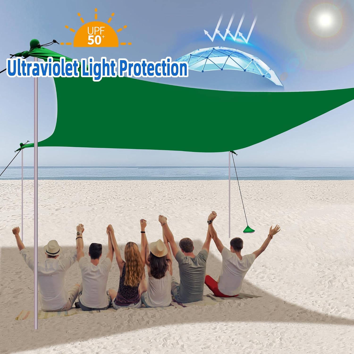 UMARDOO Family Beach Tent Canopy Sun Shade Portable 10×10FT