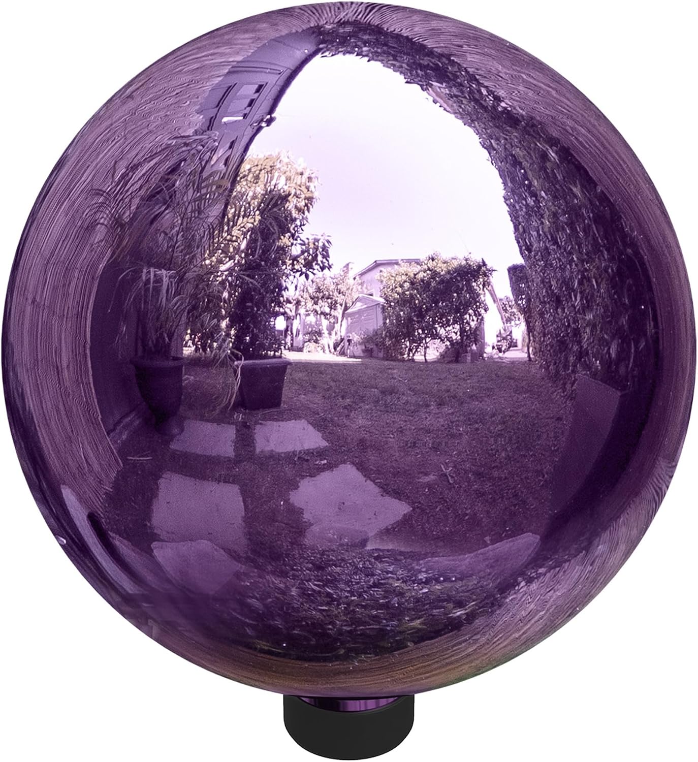Alpine Corporation | 10" Indoor/Outdoor Glass Gazing Globe — Festive Garden & Yard Décor Accent — Blue
