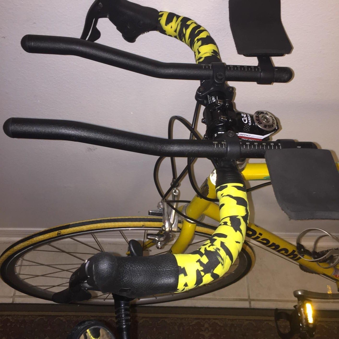 TOPCABIN Comfort Gel Road Bike EVA Handlebar Tape Bike Bar Tape Camouflage Series Tape with Reflective Bar Plugs