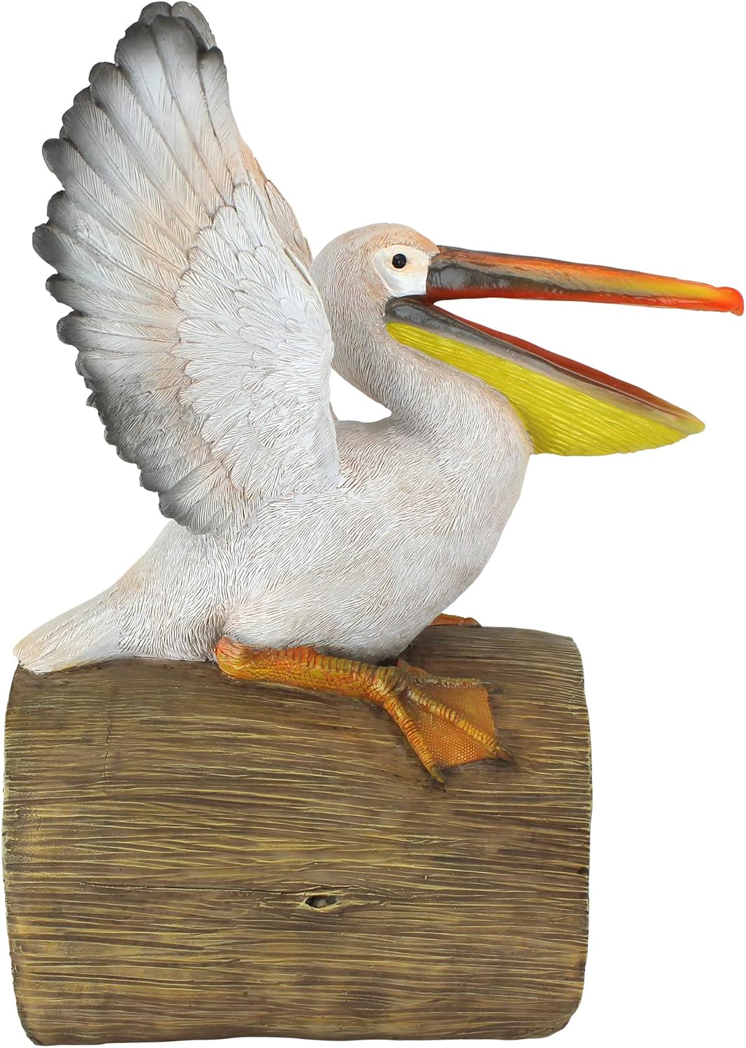 Design Toscano Coastal Decor Ocean's Perch Pelicans Garden Bird Statue, 9 Inch Wide, 24 Inch Tall, Cast Stone Resin, Full Color Finish