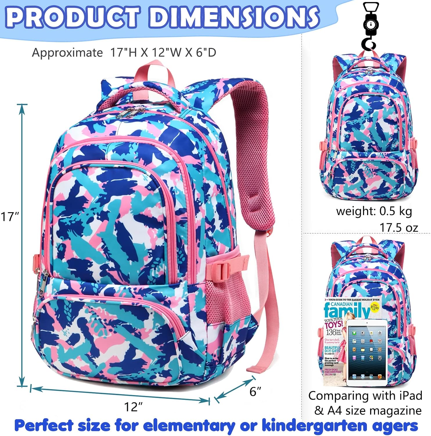 BLUEFAIRY Kids Backpack for Boys Elementary Book Bags Primary Middle School Bookbags for Childs Water Resistant Back to School Gifts Son Mochila