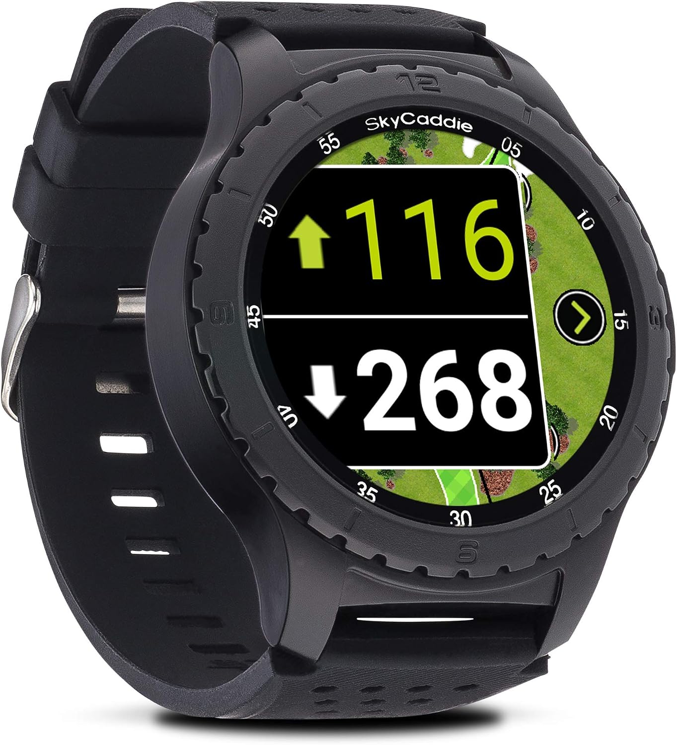 SkyCaddie LX5, GPS Golf Watch with Touchscreen Display and HD Color CourseView Maps, Black, Small