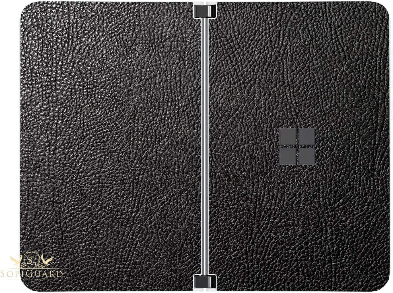 SopiGuard Sticker for Surface Duo Phone Edge-to-Edge Precision Vinyl Skin Wrap (Leather Textured)