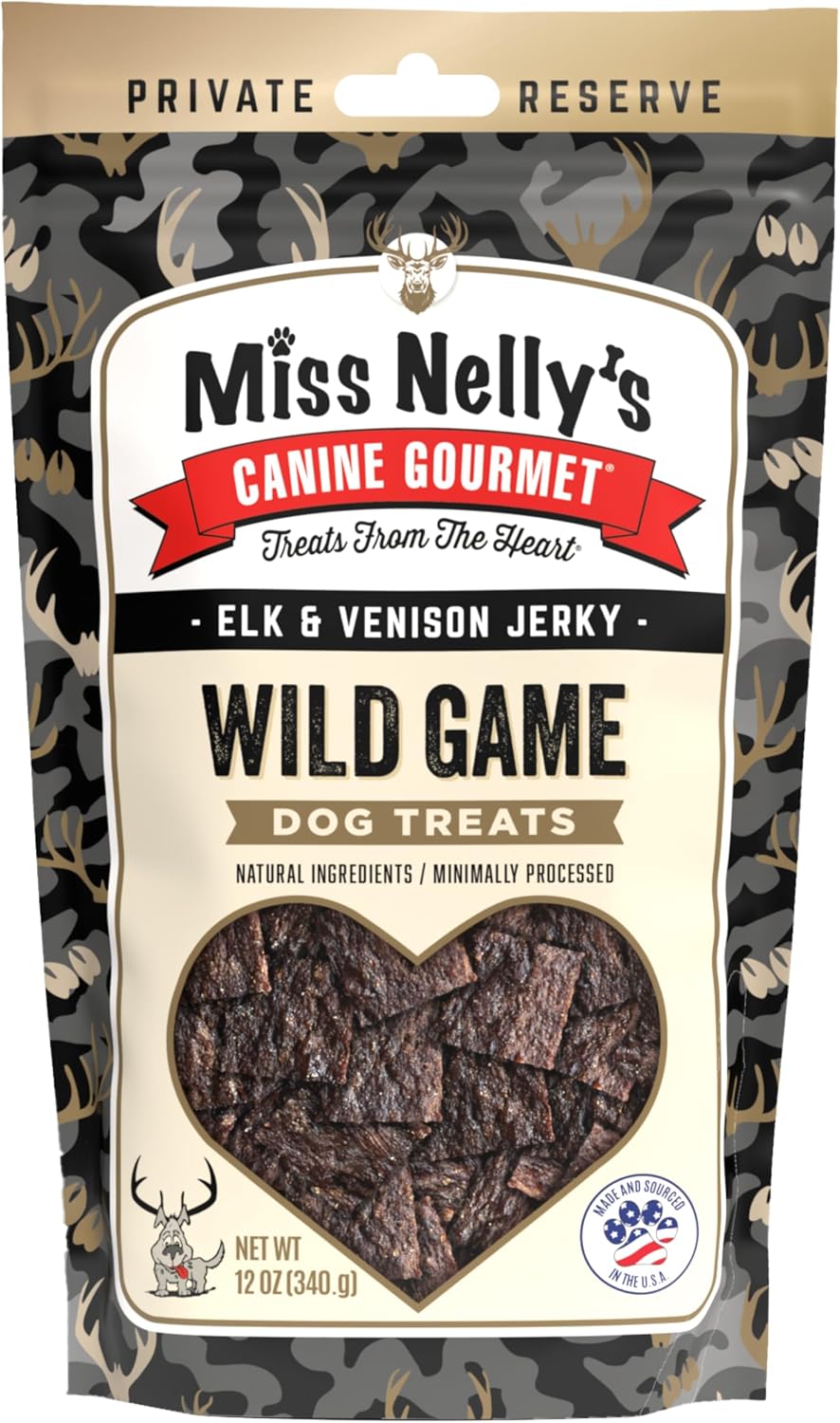 Miss Nelly's- All Natural Beef Jerky Dog Treats Made in USA Only, 16 oz Bag