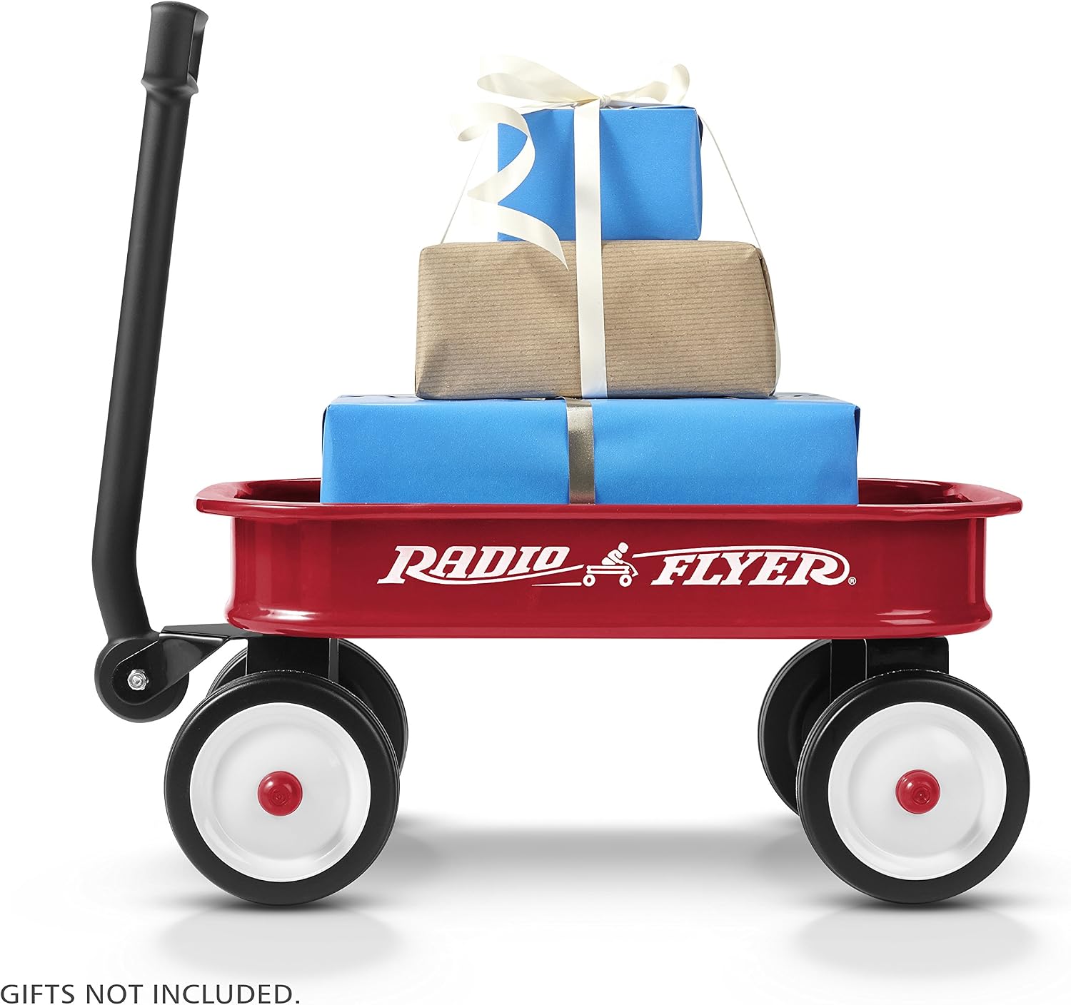 Radio Flyer Mini Classic Red Wagon for Kids, 12.5" Toy Wagon Ages Aged 1.5+ | Play-Size Version of the Classic, Durable Rolling Wheels & Steel Body, Working Handle, Toys, Crafts & Gift Displays