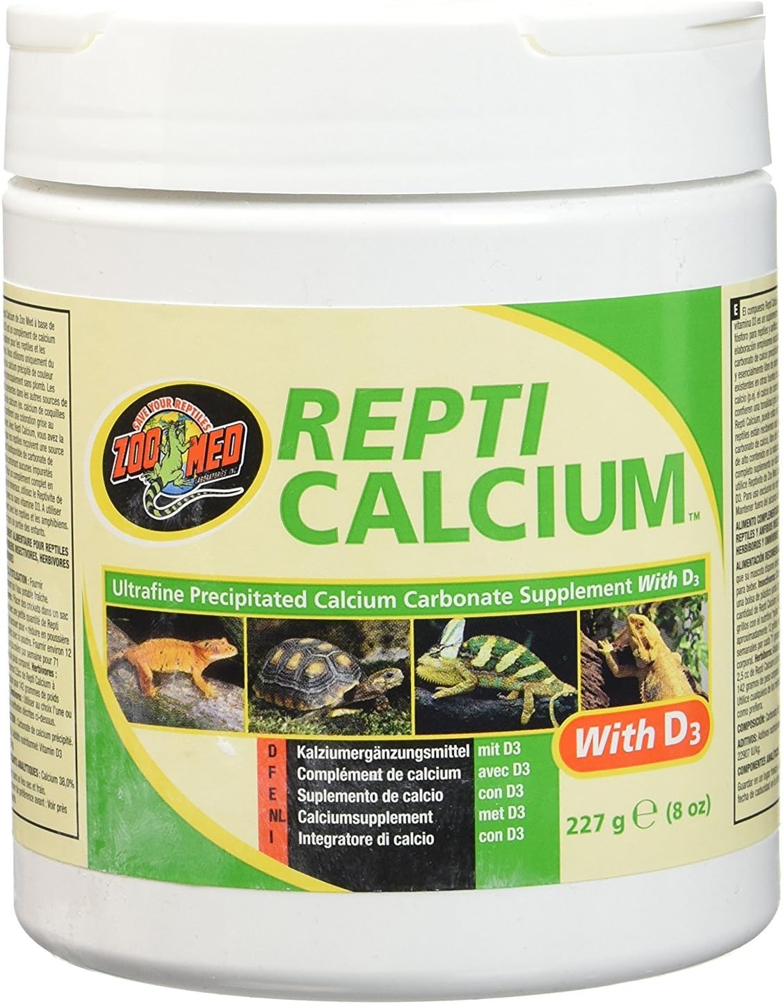 Zoo Med Reptile Calcium with Vitamin D3, 8-Ounce