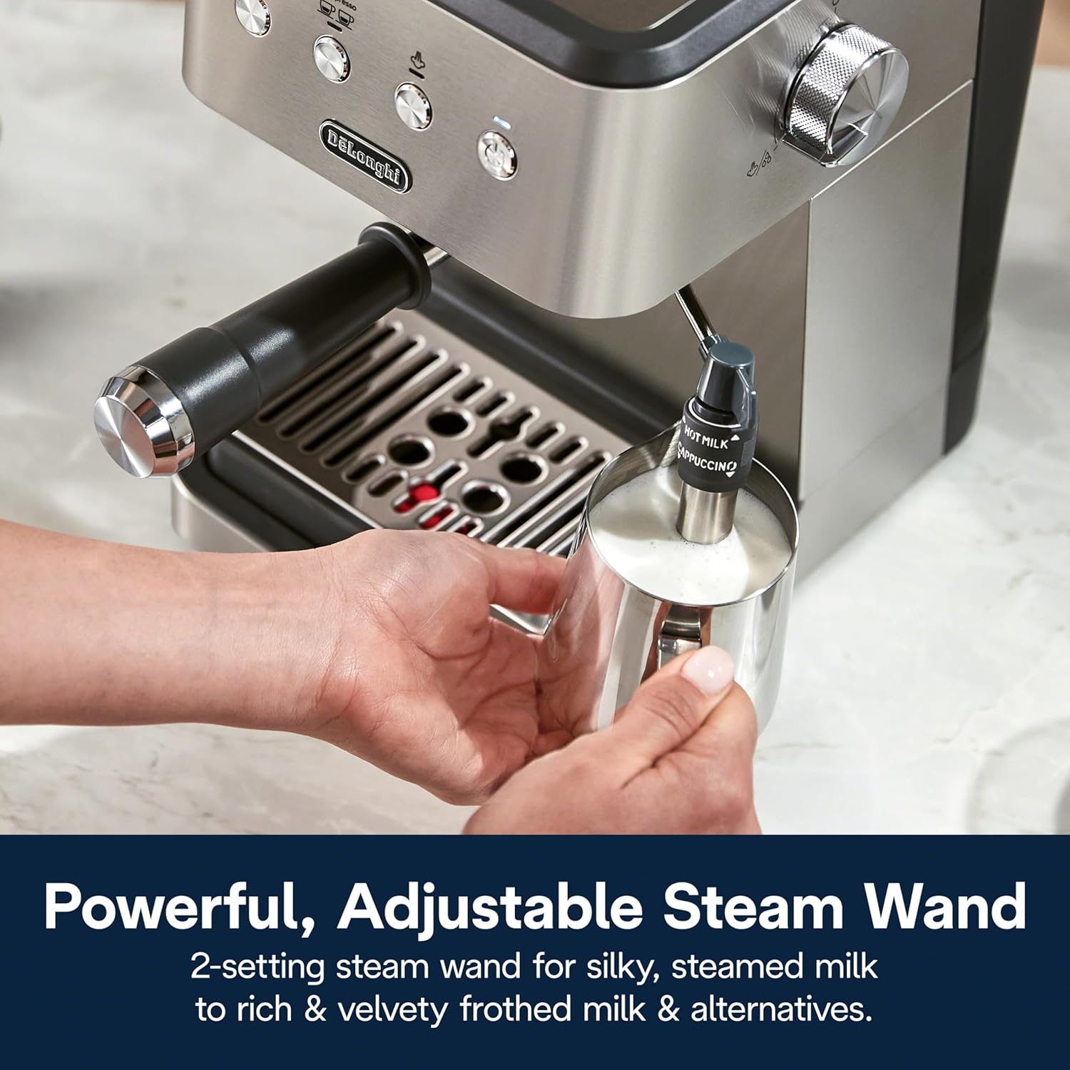 De'Longhi Stilosa Compact Manual Espresso Machine, Manual Milk Frother