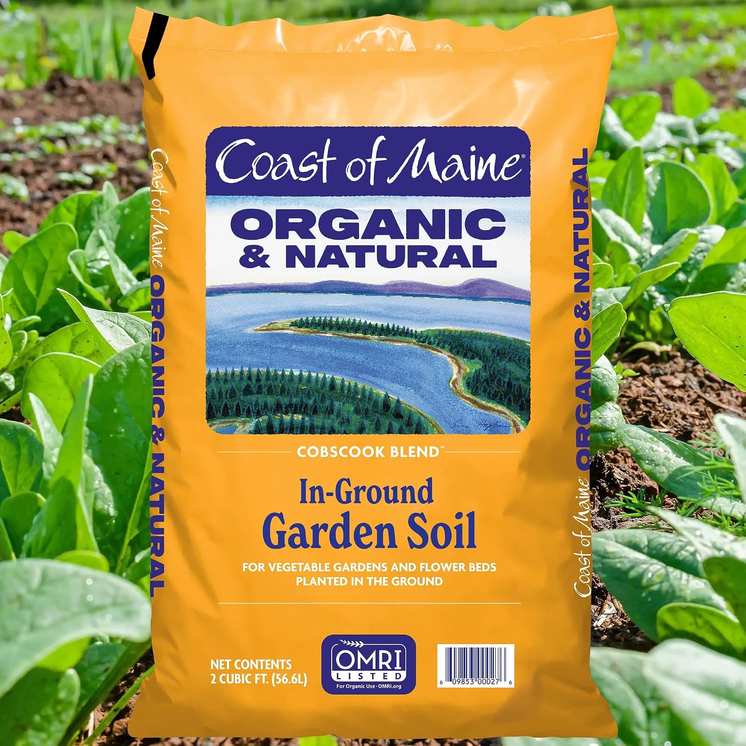 Coast of Maine Organic & Natural Cobscook Blend In-Ground Garden Soil - Multi-Use In Ground Garden Soil with Compost & Sphagnum Peat Moss - Annual &