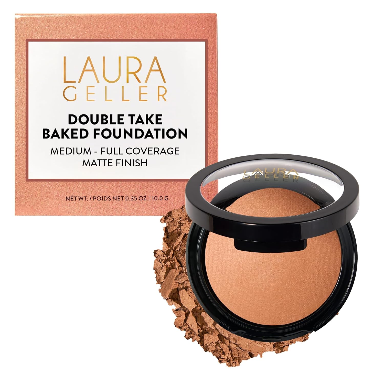 LAURA GELLER Baked Double Take Powder Foundation, Matte Finish – Fair