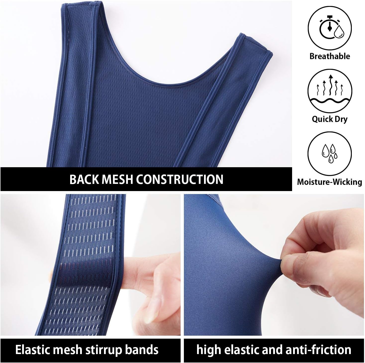 baleaf Mens 4D Padded Cycling Bib Shorts Bicycle Biking Bibs