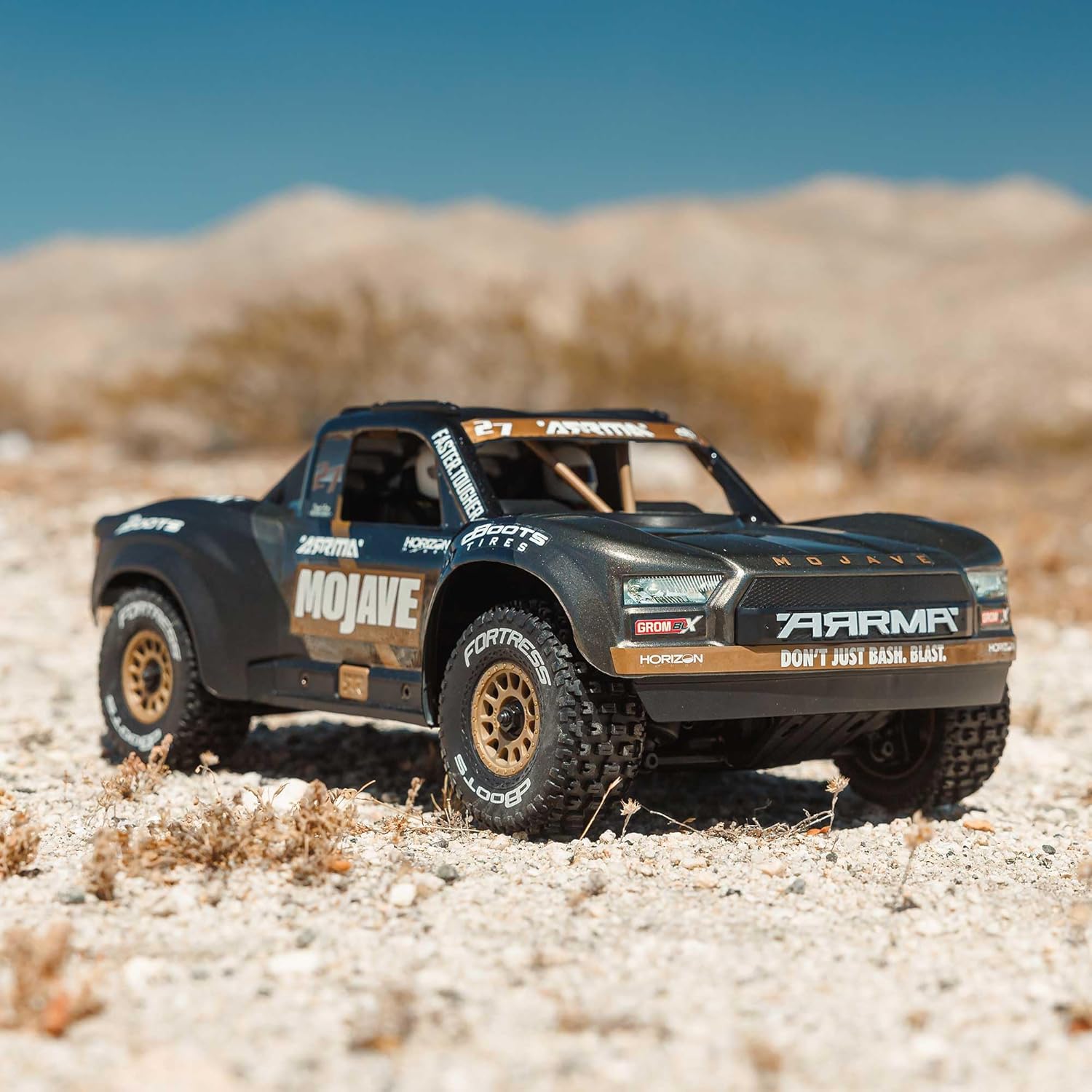 ARRMA Mojave GROM 4X4 223S BLX Brushless Desert Truck RTR, Black | ARA2304T1, Small Scale, With DSC, Battery and Charger Not Included