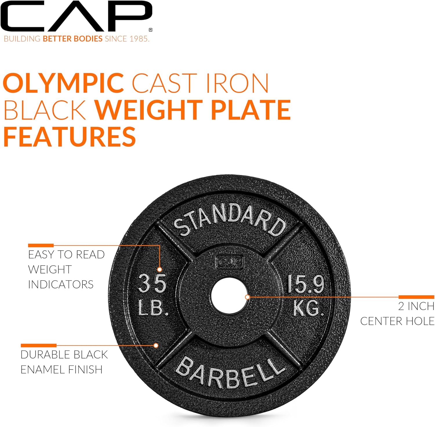 CAP Barbell 2-Inch Olympic Weight Plate | Multiple Options