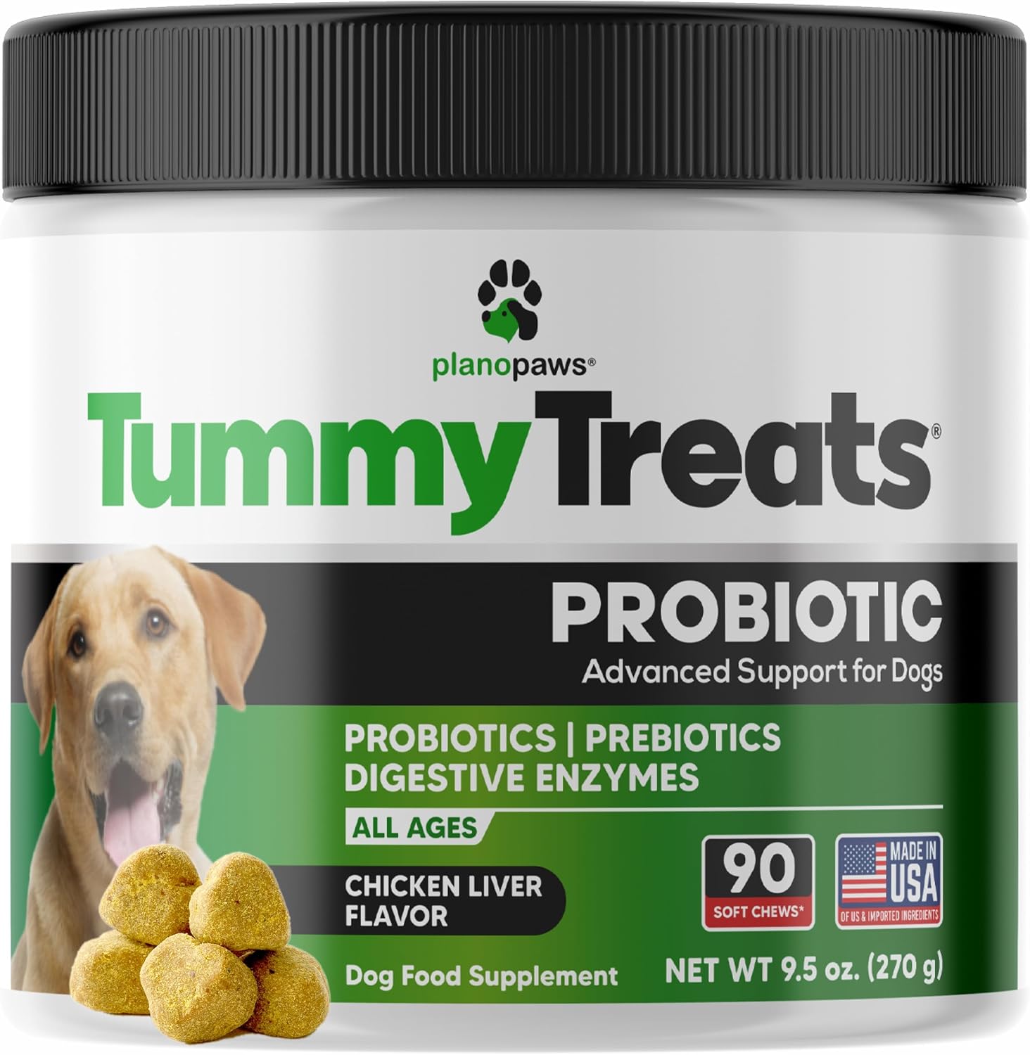 Probiotics for Dogs Digestive Health - Dog Probiotics and Digestive Enzymes - Allergy Relief for Dogs - Probiotic for Dogs Gut Health - Puppy Probiotic Tummy Treats - 120 Dog Probiotic Chews | Gut Health, Allergy and Immune, 4B CFU, 5 Strains, Chicken Fl…