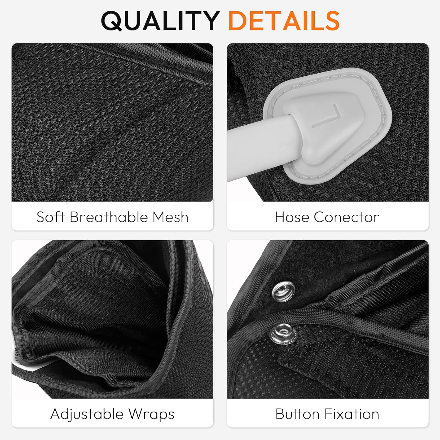 QUINEAR Leg Massager with Heat and Air Compression,Foot and Calf Massager for Circulation and Pain,Compression Boots with 3modes and 3 Intensities