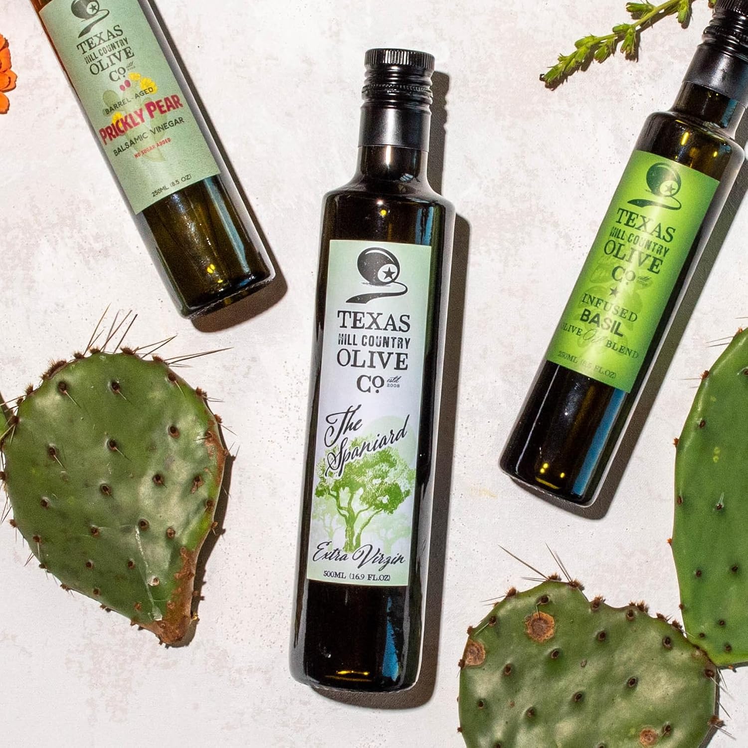 Texas Hill Country Olive Co Terra Verde Extra Virgin Olive Oil - Cold Pressed EVOO Gourmet Olive Oil - Rich & Fruity - Perfect for Finishing & Dressing - Award Winning & Made in Texas (8.5 oz)