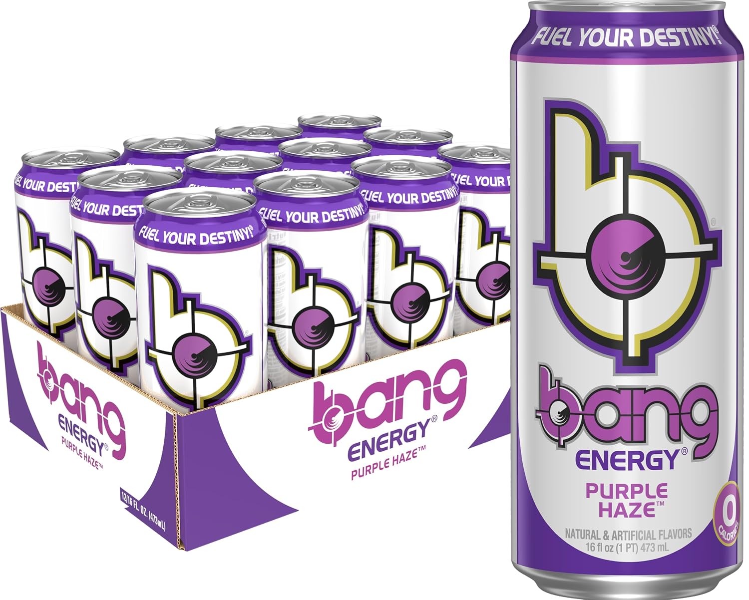 Bang Energy Blue Razz, Sugar-Free Energy Drink, 16-Ounce | Pack of 12