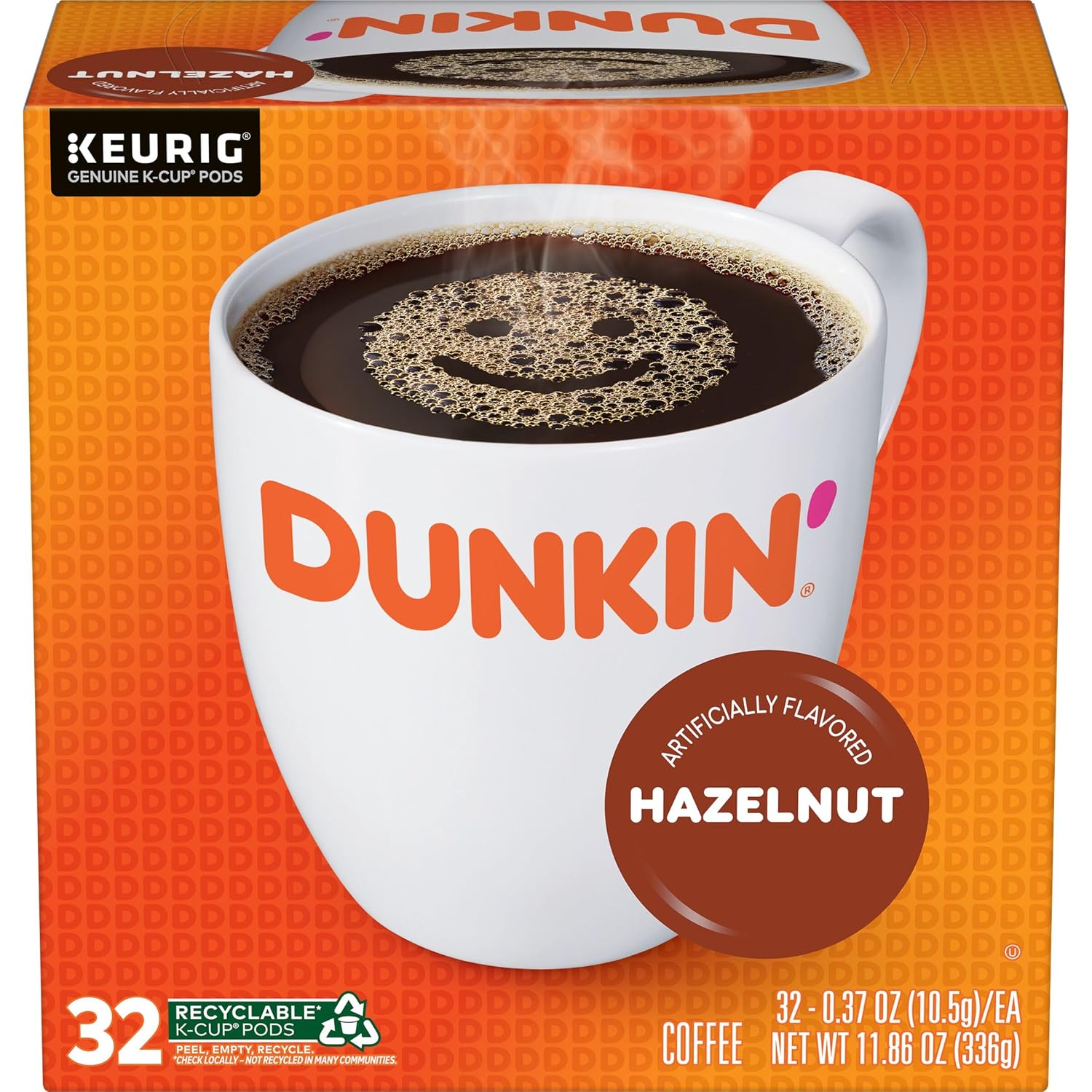 Dunkin’ French Vanilla Artificially Flavored Coffee, 60 Keurig K-Cup Pods | 6 boxes of 10 single serve coffee pods each, Smooth & rich flavor, Made with arabica coffee, Shelf stable, SNAP EBT eligible