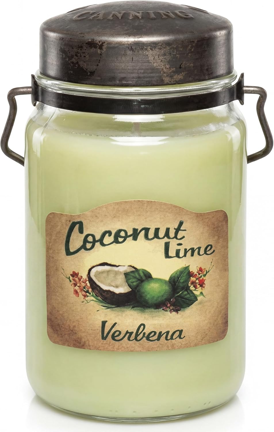 McCall’s Candles | Hot Buttered Rum | 26 oz Scented Candle | USA-Poured | Vintage Rustic Jar with Carrying Handle | Warm Buttery Spiced Rum Fragrance