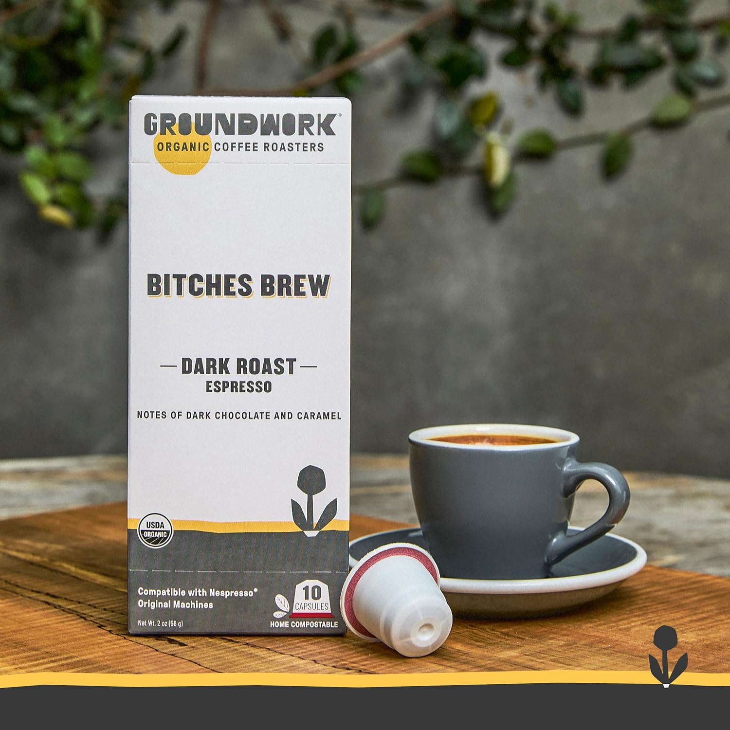GROUNDWORK B*tches Brew Whole Bean Coffee Dark Roast Blend - USDA Organic Signature Blend Coffee Beans - 12oz Bag (Pack of 1)