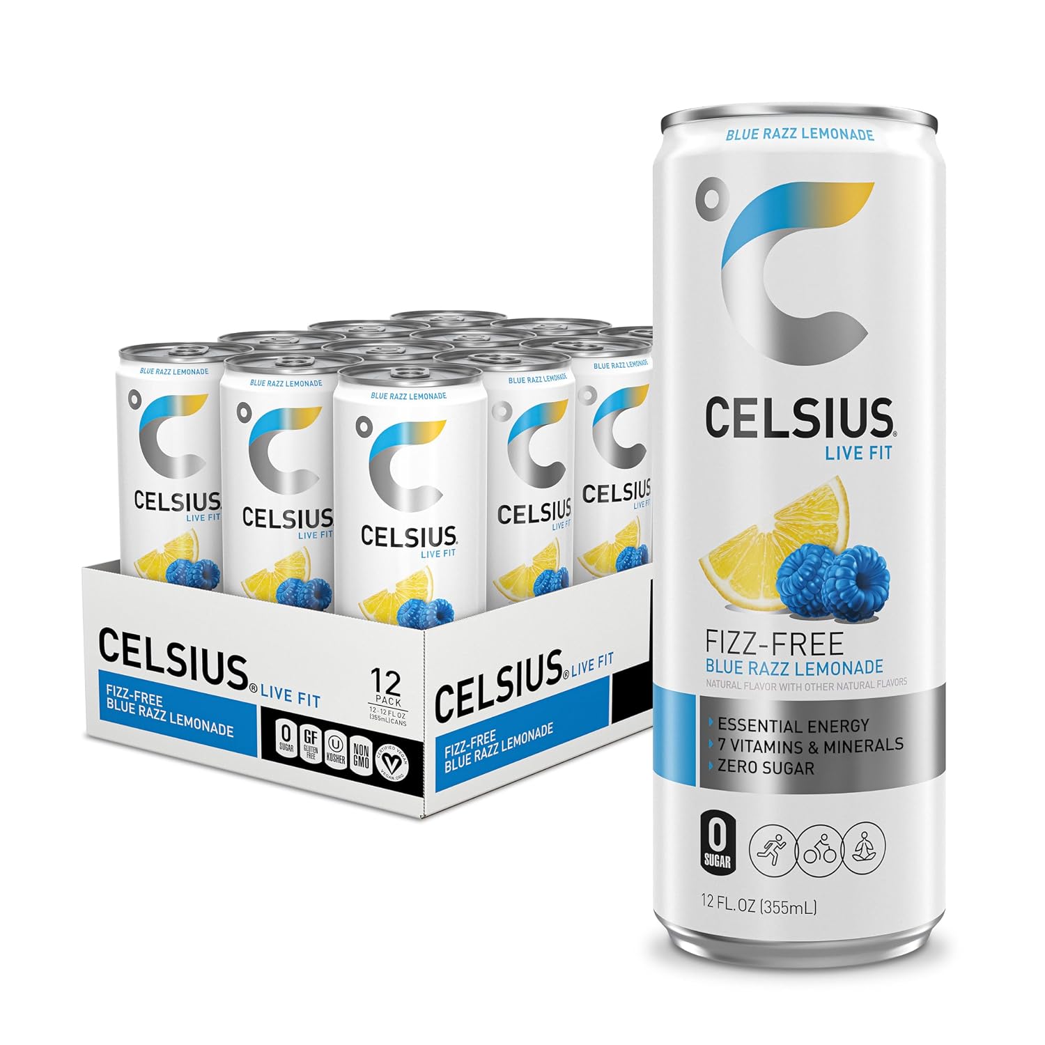 CELSIUS Sparkling Cola, Sugar Free Energy Drink, 12 Fl Oz (Pack of 12)