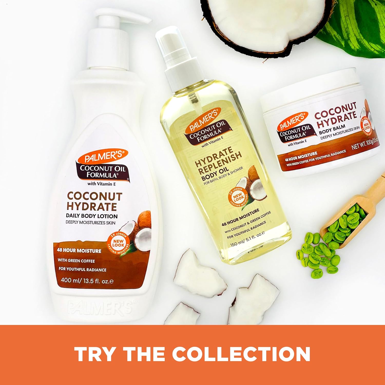 Palmer's Coconut Oil Formula Body Lotion for Dry Skin (13.5 Fl Oz) | A hydrating hand and body moisturizer with Green Coffee Extract and Vitamin E for 48 hour moisture and radiant skin