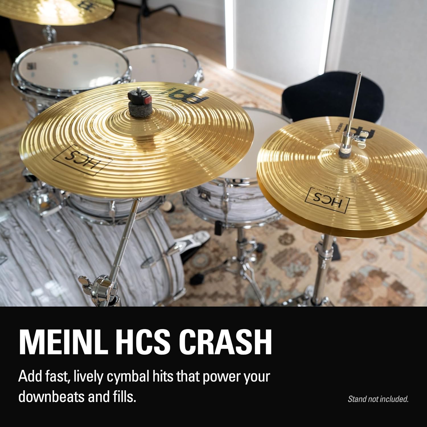 Meinl Cymbals Crash Cymbal for Drums, 14" HCS — MADE IN GERMANY | Durable Brass Alloy, Bright & Musical Sound