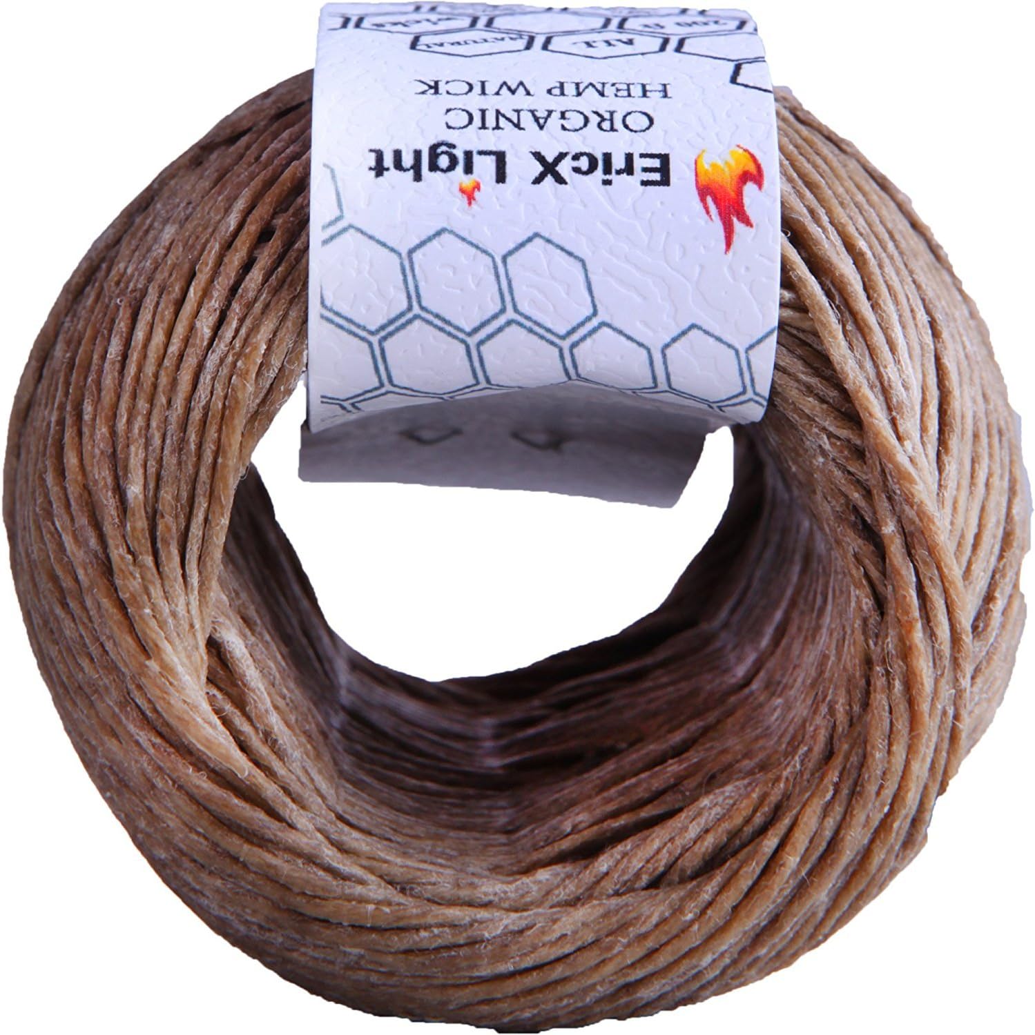 Organic Hemp Wick,200 FT Spool,Well Coated with Beeswax,Standard Size(1.0mm)