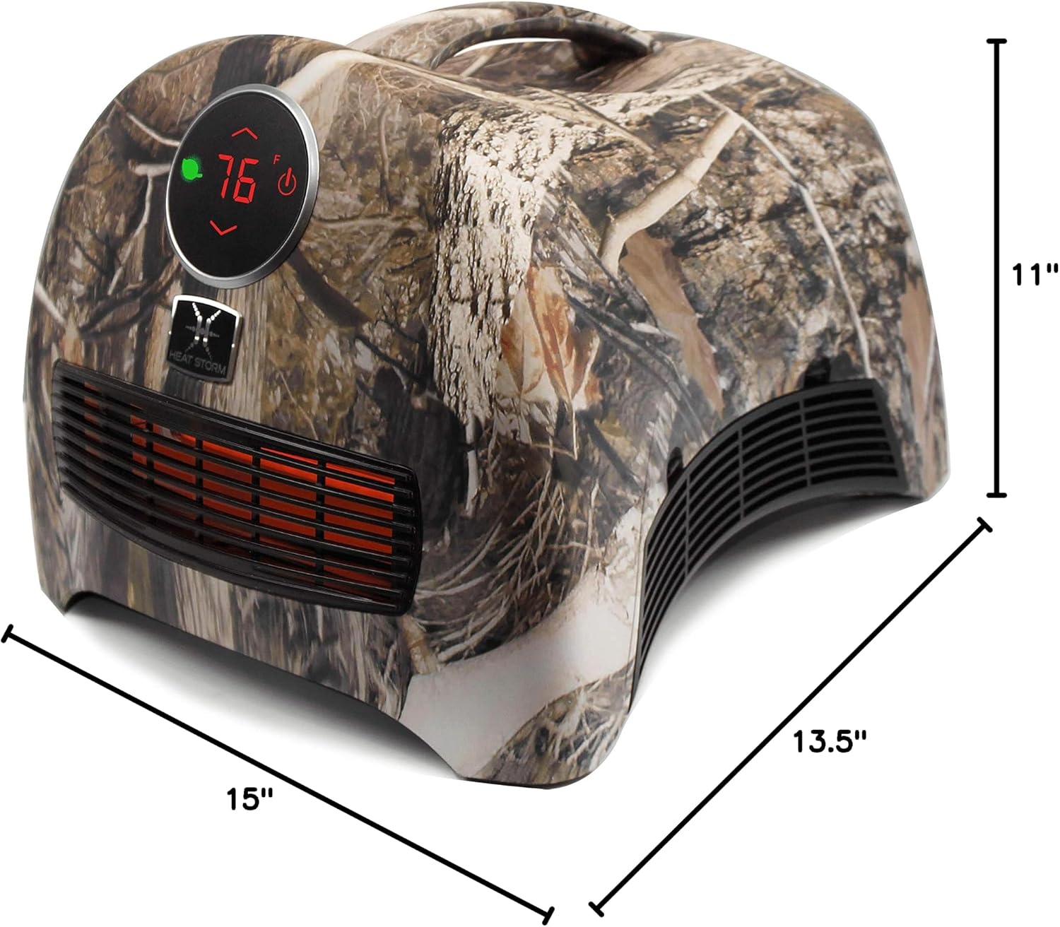 Heat Storm Mojave Indoor Ultra Lightweight Portable Infrared Space Heater - 1500 Watts - Built in Thermostat & Overheat Sensor - Remote Control