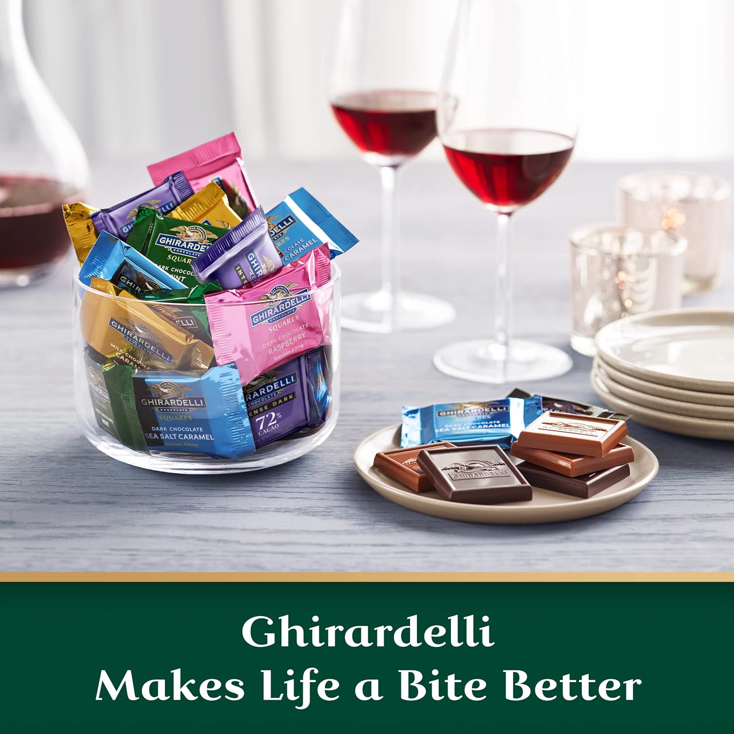 GHIRARDELLI PREMIUM DARK Chocolate Bar, 86% Cacao, 3.17oz Bar, 12 Pack