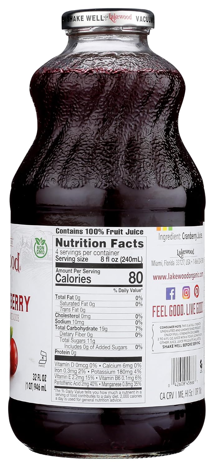 Lakewood, Juice Black Cherry Pure, 32 Fl Oz
