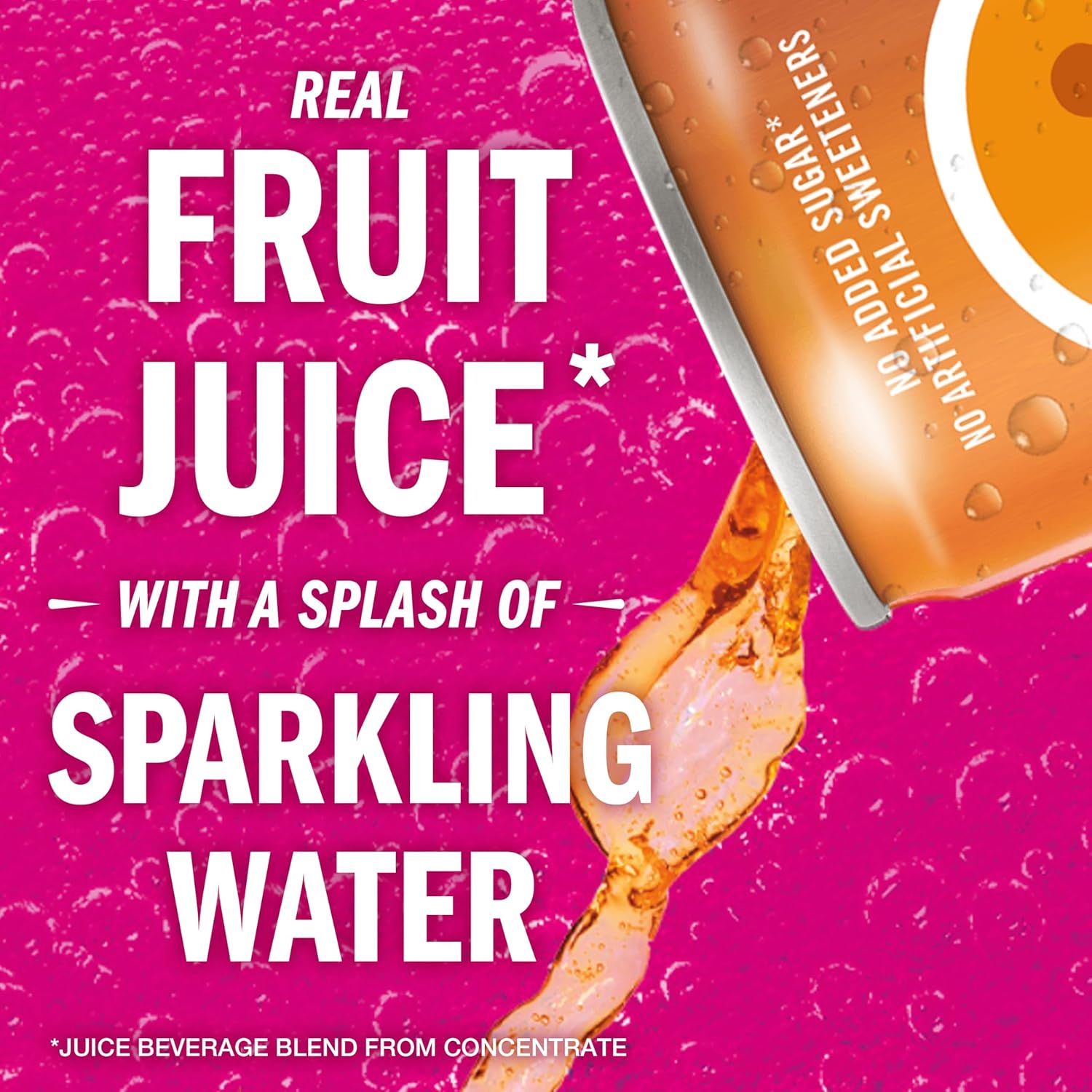 IZZE Sparkling Water Juice Beverage Blend, Pineapple, No Sugar Added, 8.4 FL OZ, 24 Cans