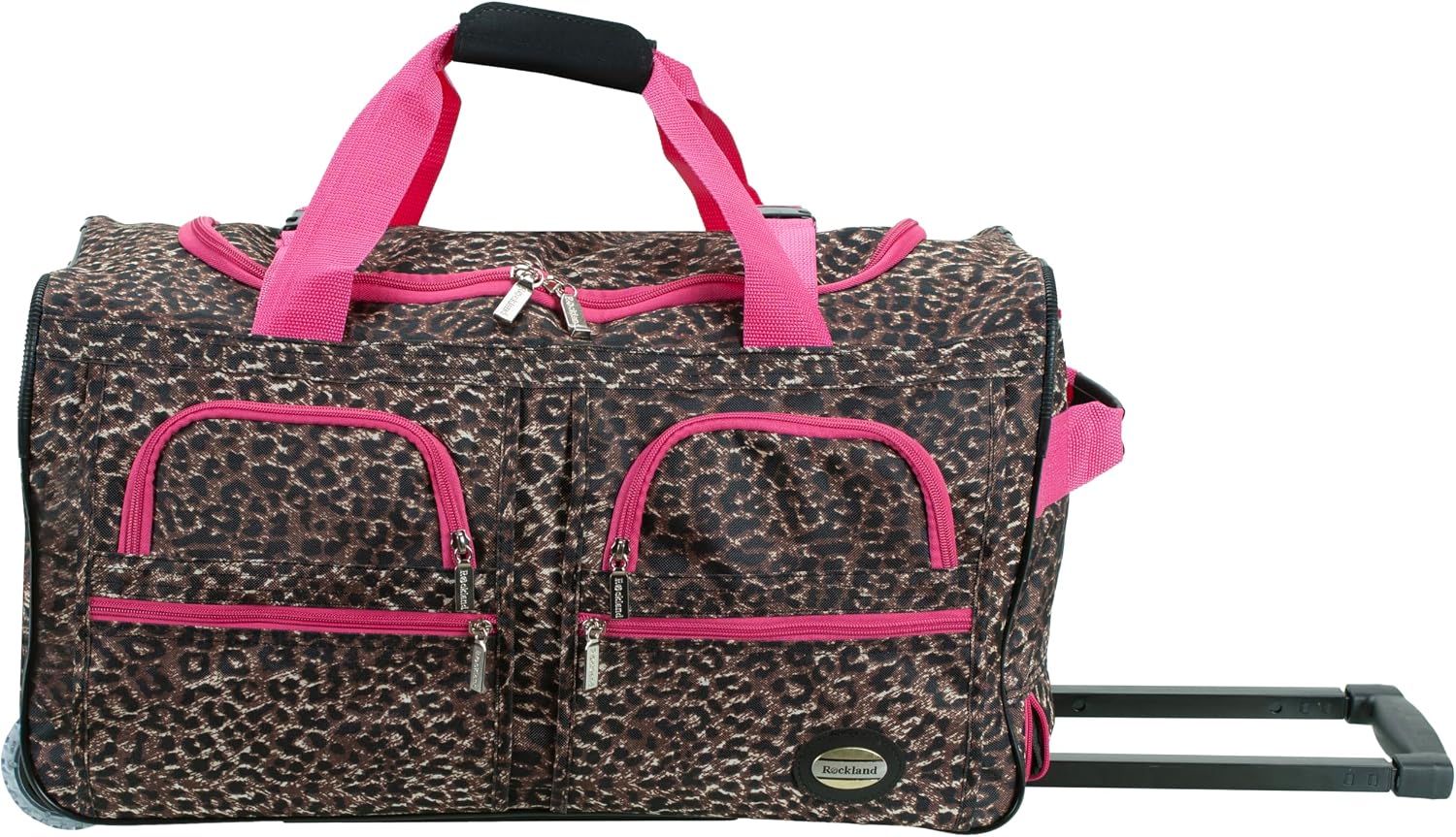 Rockland Rolling Duffel Bag, Black, 22"