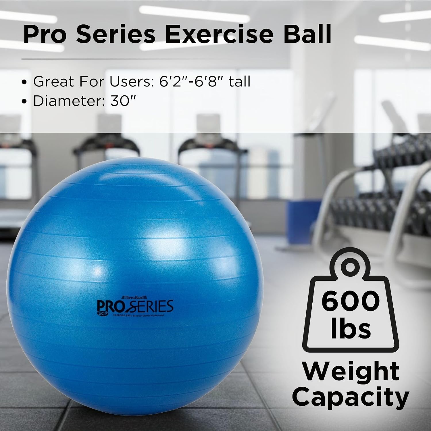 THERABAND Exercise and Stability Ball for Improved Posture, Balance, Core Fitness, Coordination and Rehab