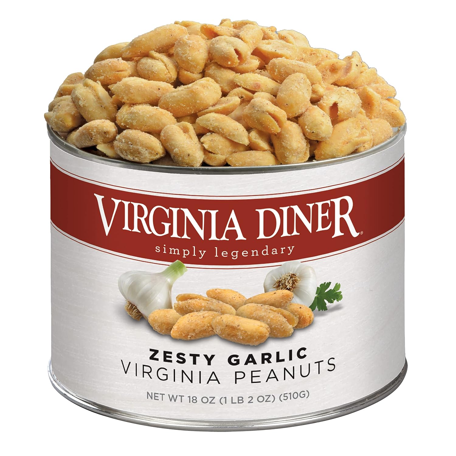 Virginia Diner Zatarain's Spicy Cajun Peanuts - Gourmet Cajun Peanuts Non-GMO, Preservative Free Gifts from Virginia Since 1929-18 Oz Can
