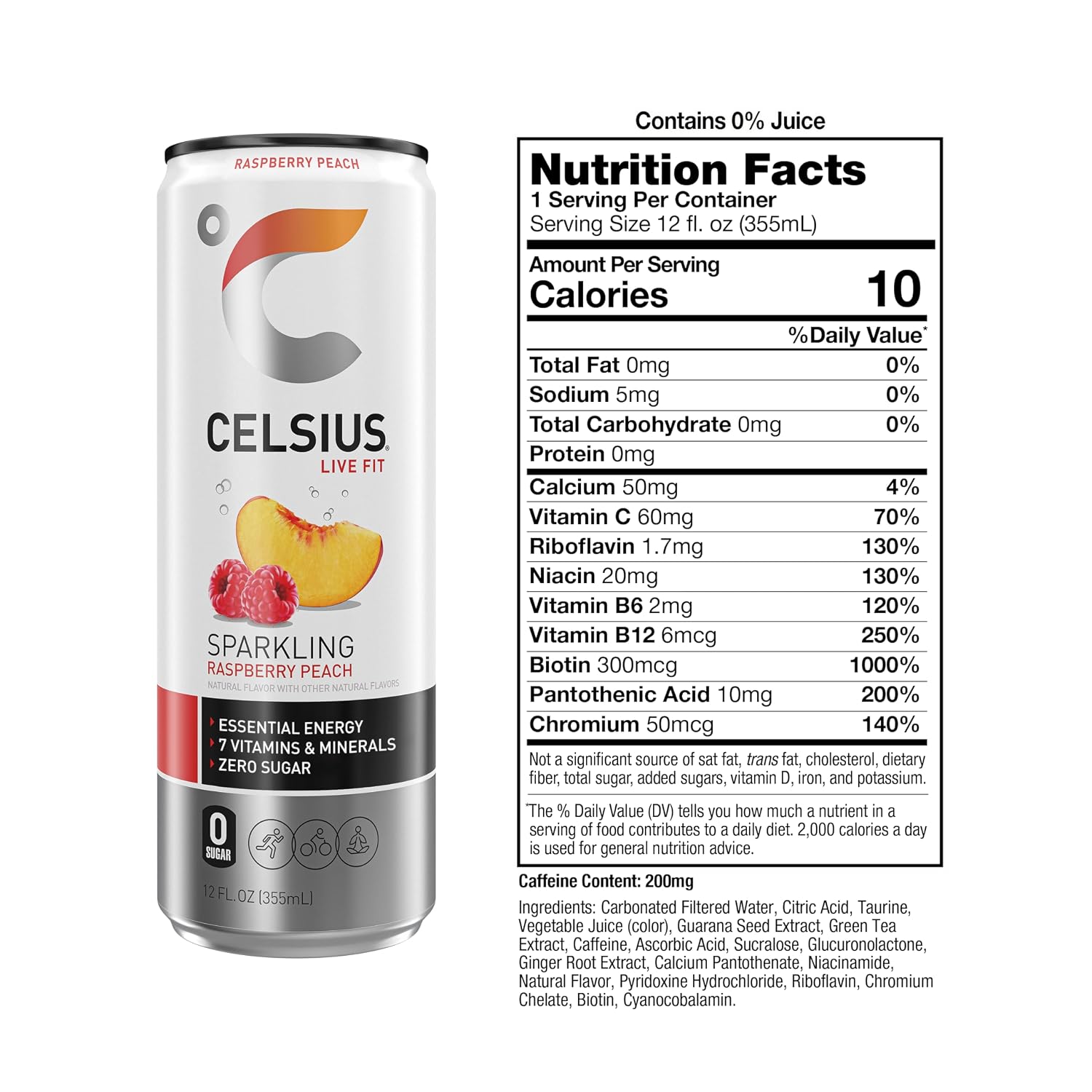 CELSIUS Sparkling Cola, Sugar Free Energy Drink, 12 Fl Oz (Pack of 12)