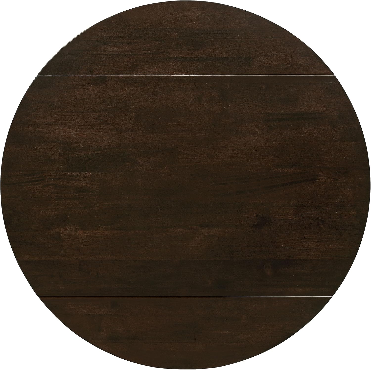 Coaster Home Furnishings 3-Piece Round Wood Dining Room Set Drop Leaf Extension Table Ladder Back Side Chairs Upholstered Seat Cushions Cappuccino